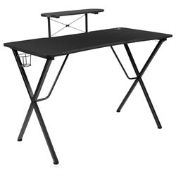 BLACK GAMING DESK WITH MONITOR STAND  OSTABMS-BLACK  Image